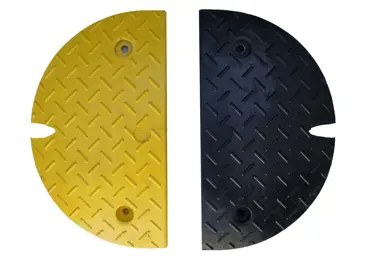 Retardér – kabelový přejezd 25 km/h, 40t, sada 2 ks, koncový díl – černá | žlutá